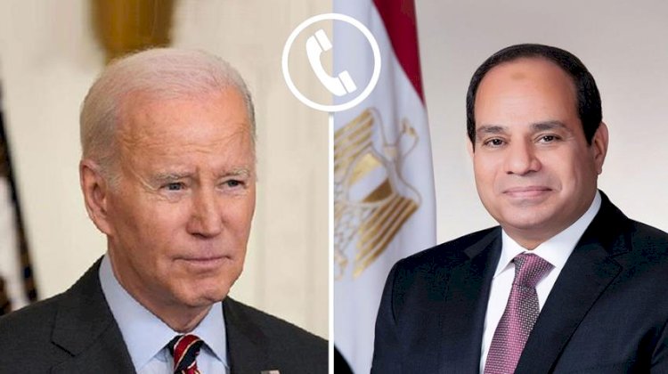 غزة والسودان محور مكالمة الرئيس السيسي مع  الرئيس الأمريكي