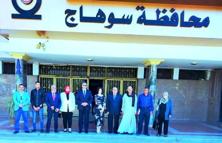 المستشار مايكل روفائيل بولس ووفد من حزب مصر القومي يقدمون التهنئة لمحافظ سوهاج