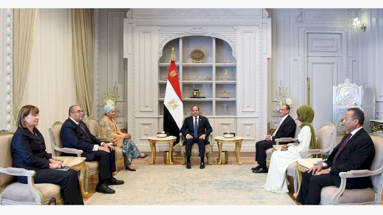 الرئيس السيسي يستقبل نائبة سكرتير عام الأمم المتحدة لمناقشة الأوضاع واستقرار المنطقة