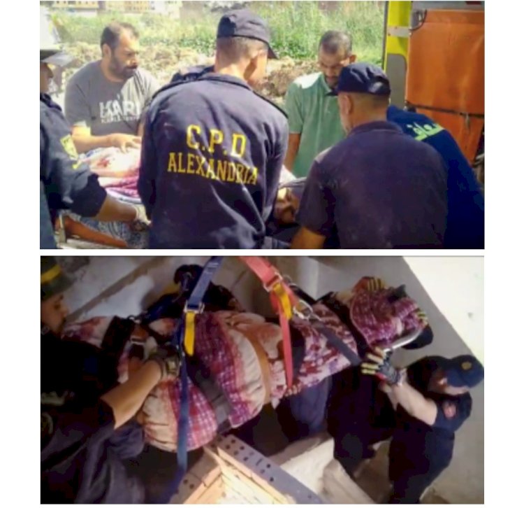 الحماية المدنية تنقل مريضة لاحدي المستشفيات بالاسكندرية