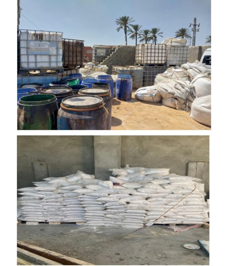 ضبط كميات كبيرة من المخصبات الزراعية المغشوشة داخل مصنعين بالجيزة