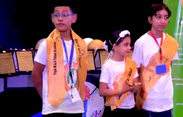 تتويج «هنا حسام وهمسة عبد النبي وسيف» أبطال الجمهورية للحساب الذهني