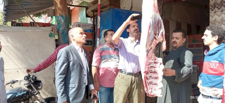 بيطري المنيا يحرر 66 محضرًا ويضبط أكثر من نصف طن لحوم غير صالحة  في أغسطس