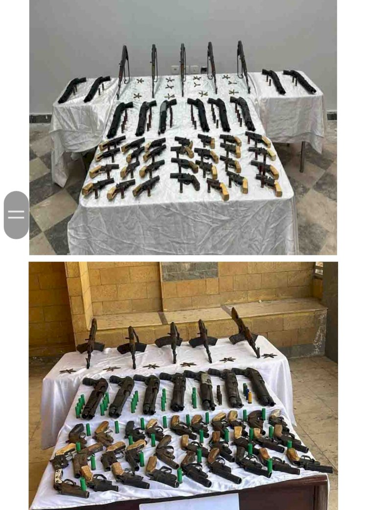 القبض علي هاربين من احكام وتجار اسلحة ومخدرات بثلاثة محافظات