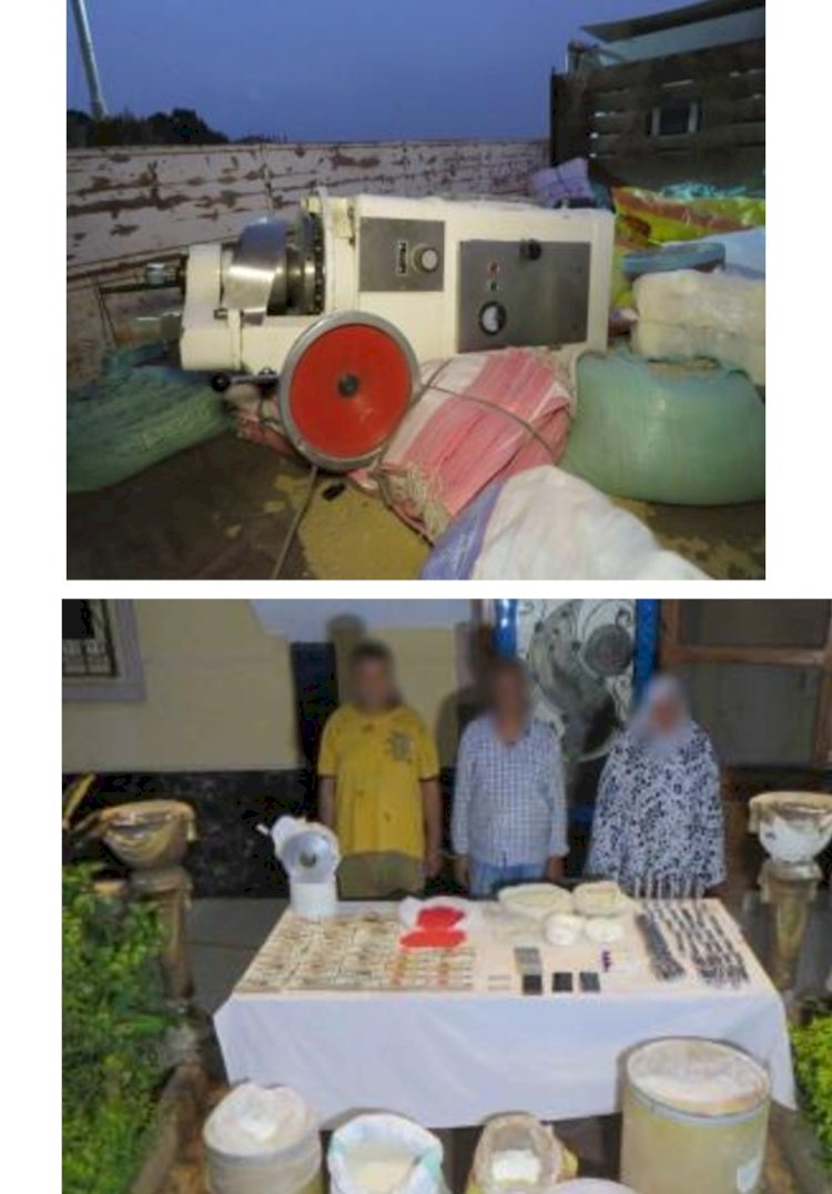 ضبط تشكيل تصنيع العقاقير المخدرة بالمنوفية