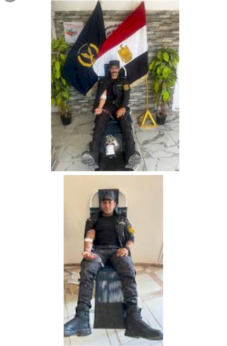 رجال قطاع الامن المركزي يتبرعون بدمائهم لانقاذ حياة المرضي