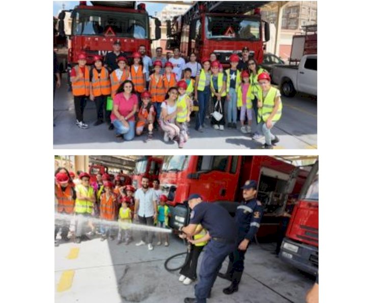 طلاب المرحلة الابتدائية في ضيافة الحماية المدنية بالاسكندرية