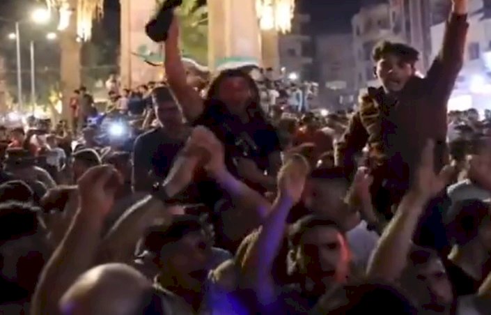 سر فرحة سكان  إدلب السورية بعد تأكيد أغتيال حسن نصرالله