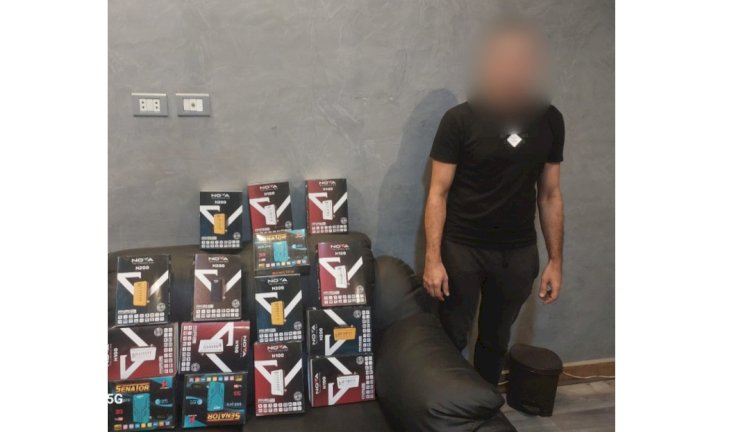 القبض علي مالك محل لقيامه ببيع اجهزة الريسيفر المعدة لفك شفرات القنوات الفضائية بالجيزة
