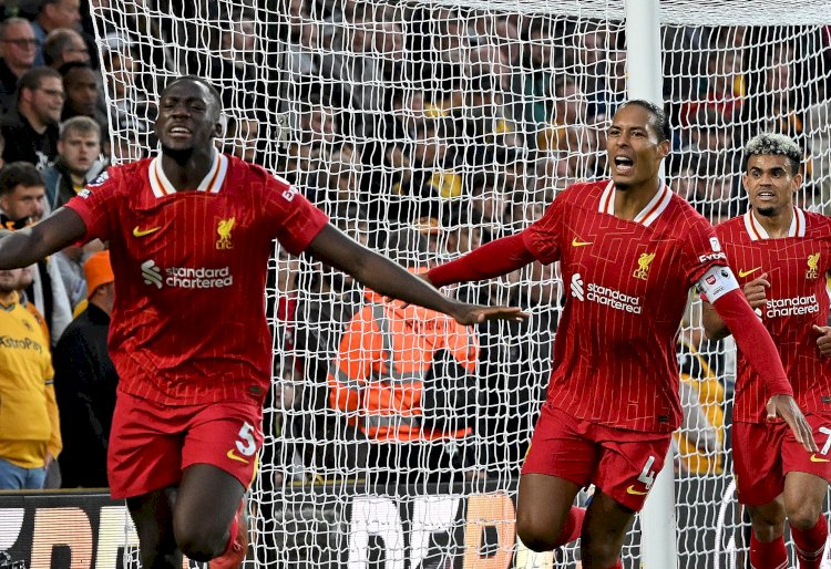 ليفربول  يفوز على ووليفرهامبتون ويتصدر الدورى الانجليزى لكرة القدم
