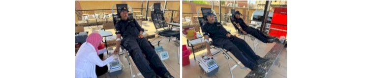 رجال الشرطة يتبرعون بدمائهم لانقاذ المرضي والمصابين بالبحر الاحمر