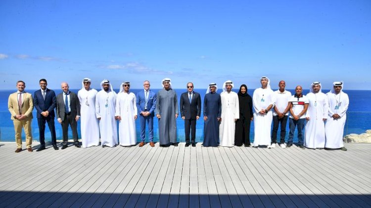 بالصور : الرئيس السيسي والشيخ محمد بن زايد يشهدان إطلاق مشروع رأس الحكمة