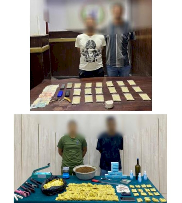 ضبط كميات كبيرة من الشادو والاستروكس والحشيش والافيون بحوزة "٢٤"متهم