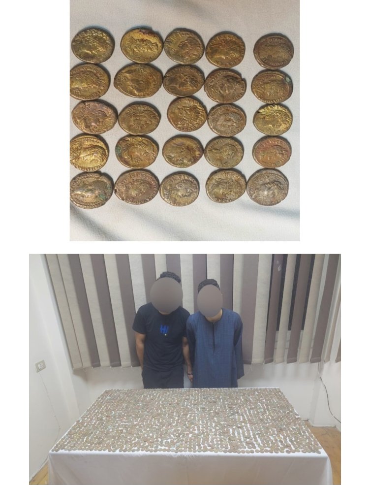 ضبط ١٩٤٥ قطع اثرية بالجيزة