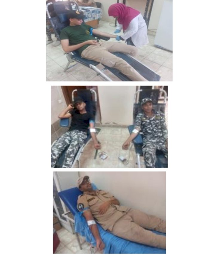 التبرع بالدماء بمديرية امن الاقصر لصالح المرضي