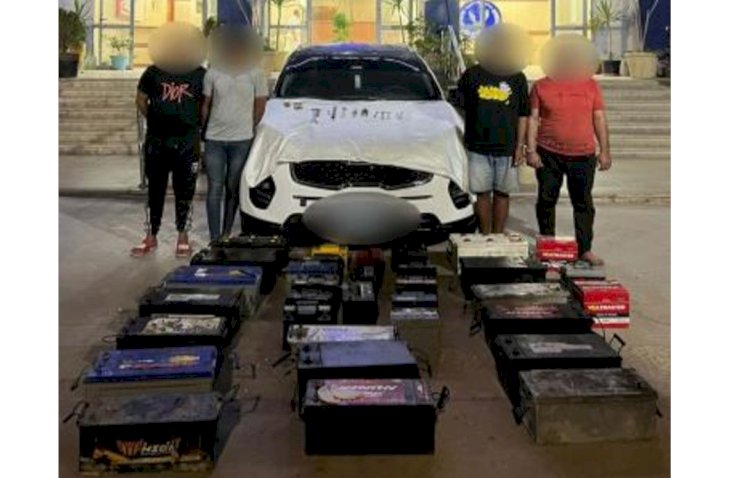 القبض علي اخطر تشكيل لسرقة بطاريات السيارات