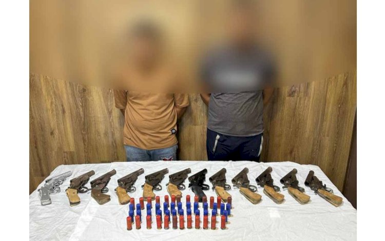 ضبط اخطر تاجرين اسلحة ببني سويف