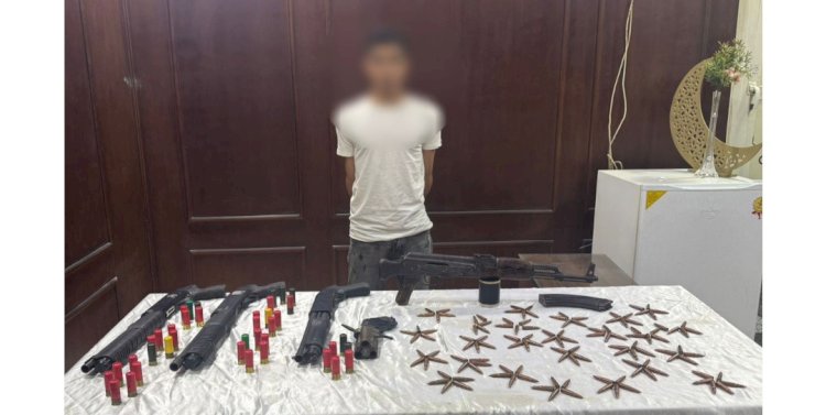 سقوط عاطل وبحوزته اسلحة بالجيزة