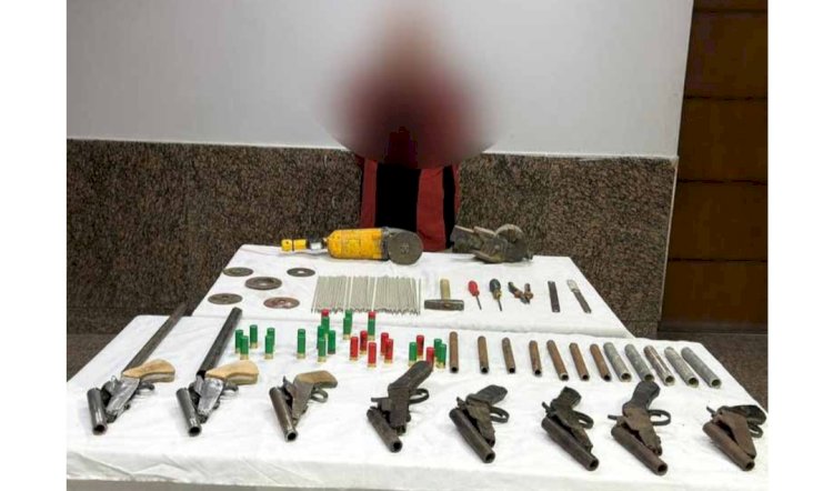 ضبط ورشة لتصنيع الاسلحة بالفيوم