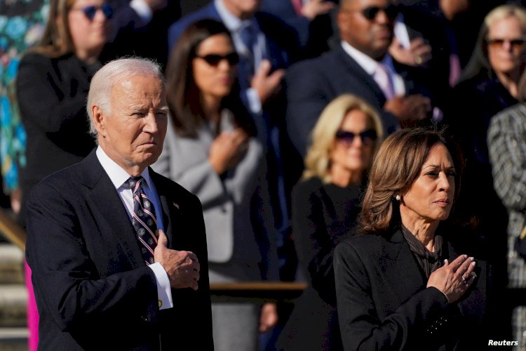 الاحتفال بيوم المحاربين يجبر هاريسعلي الظهور بعد هزيمة ترامب لها