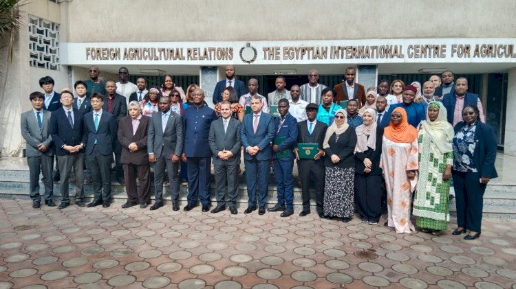 الزراعة: تحتفل بتخريج 26 مبعوثا من 16 دولة افريقية في برنامجي " انتاج تقاوي الأرز " و " انتاج وصحة الحيوان "