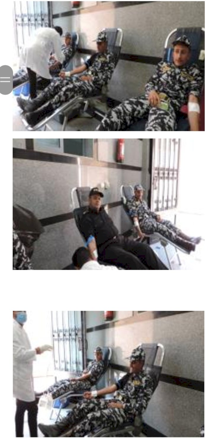 رجال الشرطة يتبرعون بدماءهم للمرضي بالبحيرة