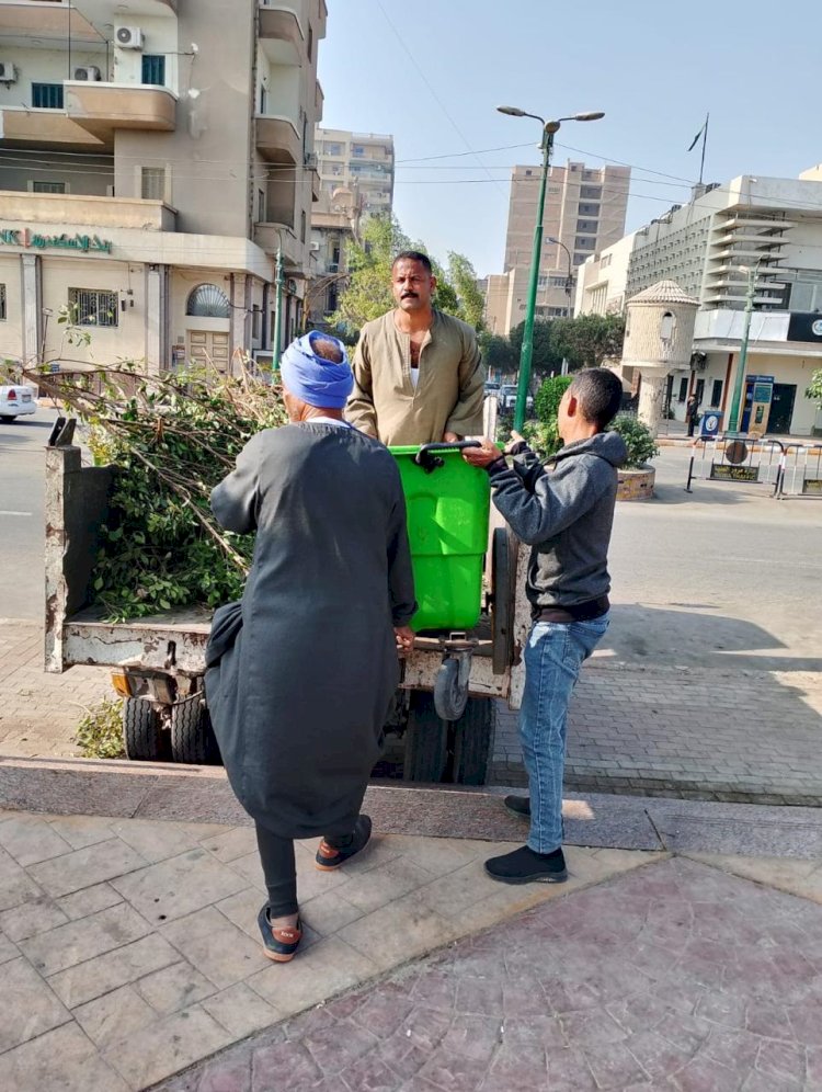 حملات مكثفة للنظافة وصيانة دورية لأعمدة الإنارة بـ 5 مراكز بالمنيا