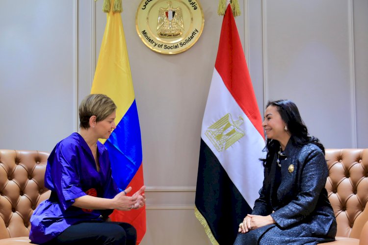 وزيرة التضامن تستقبل سيدةجمهورية كولومبيا الاولي