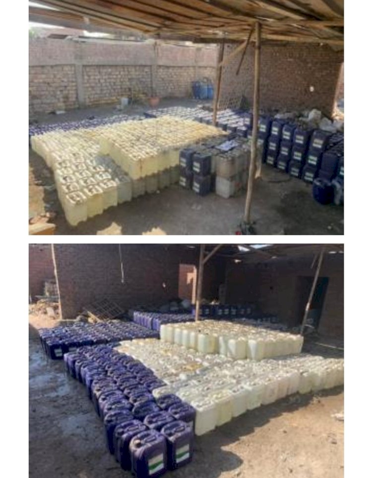 ضبط مصنع  لإنتاج وتصنيع الأسمدة مجهولة المصدر بالقليوبية