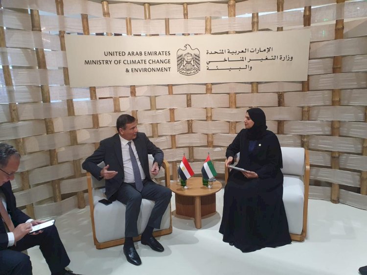 وزير الزراعة يبحث مع وزيرة التغيرات المناخية الإماراتية تعزيز التعاون في الاستثمار الزراعي