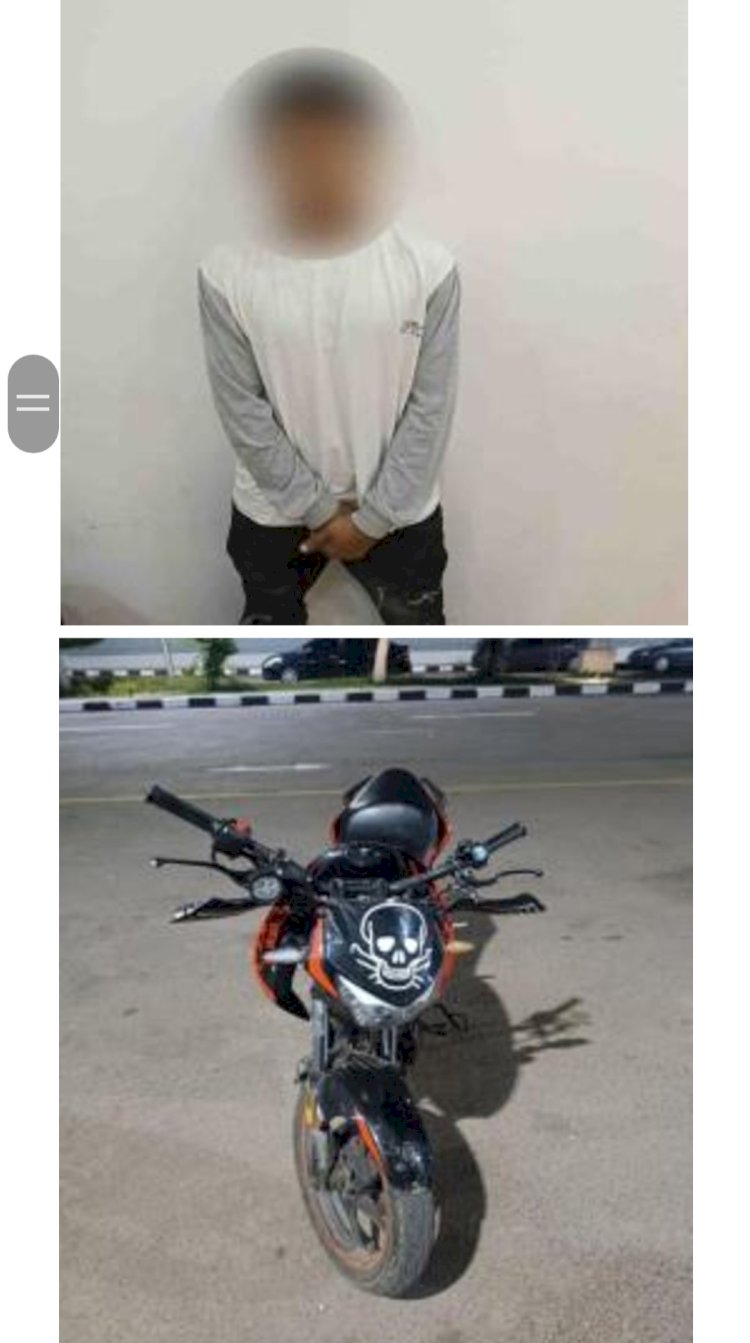 القبض علي طالب دراجة فيس بوك بدون لوحات معدنية بالحيزة