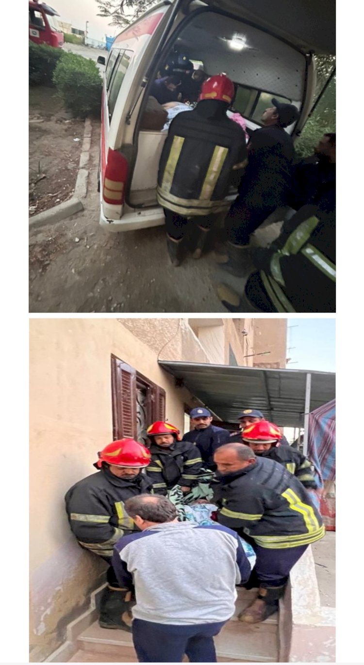 الحماية المدنية تنقل مريض للمستشفي بالشرقية