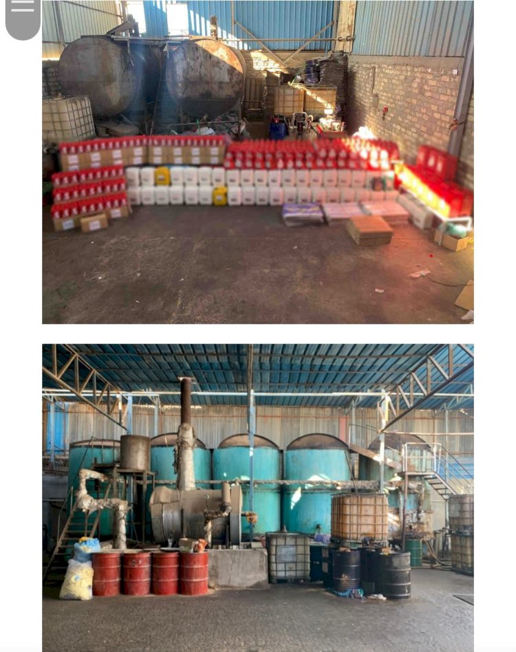 ضبط مصنع لإعادة تدوير هالك زيوت السيارات بدون ترخيص بالشرقية