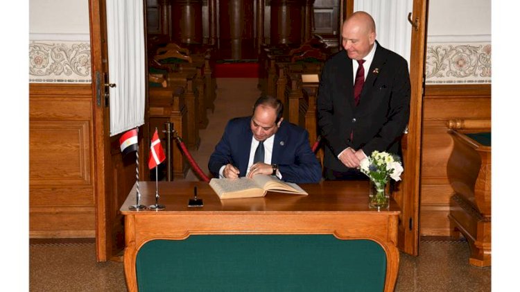 الرئيس عبد الفتاح السيسي يلتقي رئيس البرلمان الدنماركي