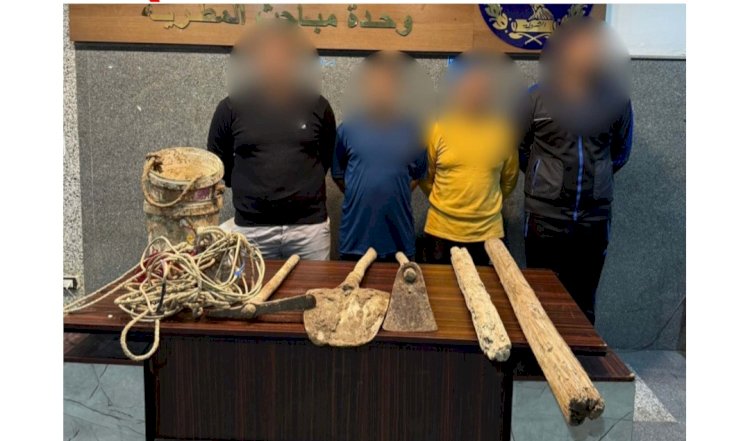 القبض علي ٤ أشخاص اثناء تنقيبهم عن الاثار بالقاهرة