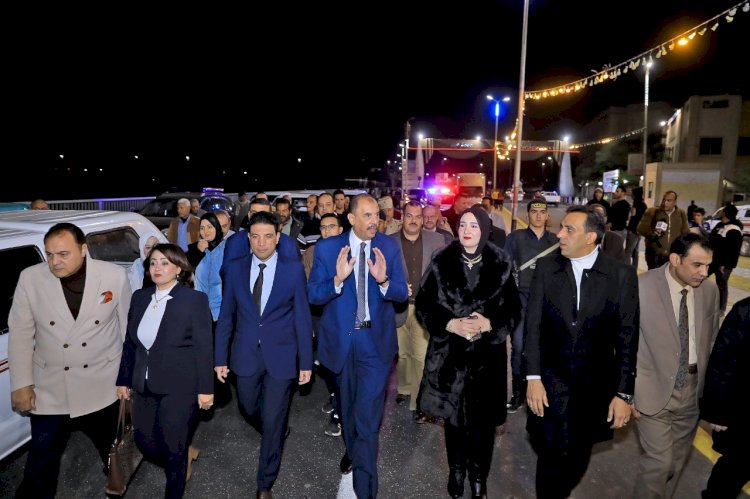 محافظ سوهاج يفتتح تطوير وتوسعة الكورنيش الغربي