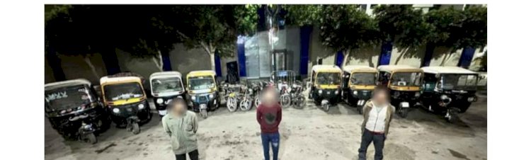 الشرطة تلقى القبض على حرامية الدراجات النارية بالمنيا