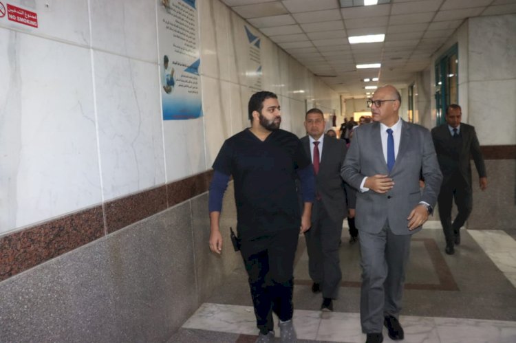 محافظ القليوبية يطمئن علي مصابي حادث كسر ماسورة غاز بالخانكة