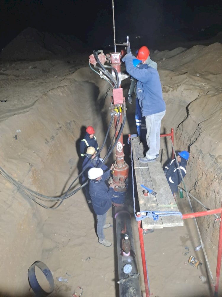 بدء اصلاح خط البوتاجاز بالخانكة