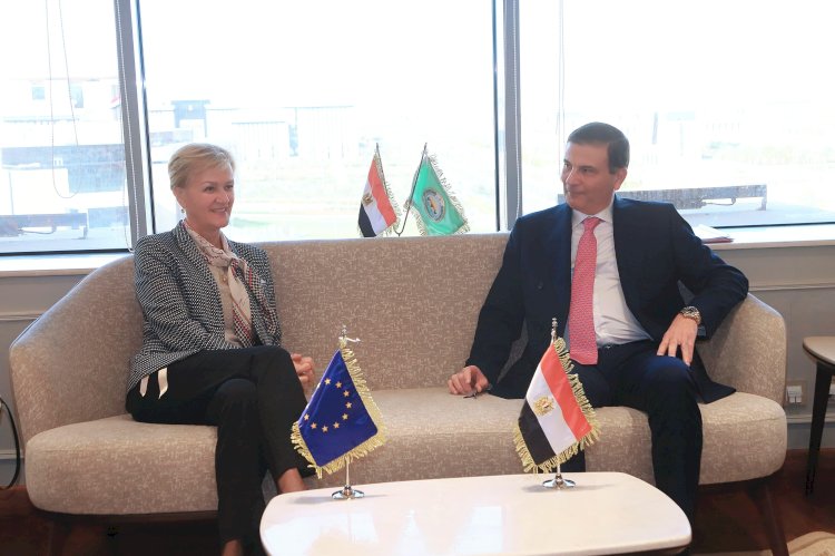 وزير الزراعة يلتقى رئيس بعثة الاتحاد الأوروبي ويبحثان ملفات التعاون المشترك