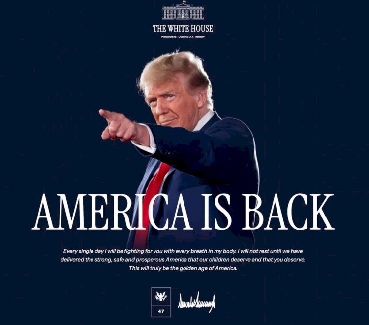 ترامب يغير الموقع الإلكتروني للبيت الأبيض تصميما ومحتوي