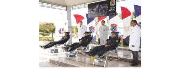 حملة للتبرع بالدم بقطاع  الأمن  المركزى بمناسبة عيد الشرطة