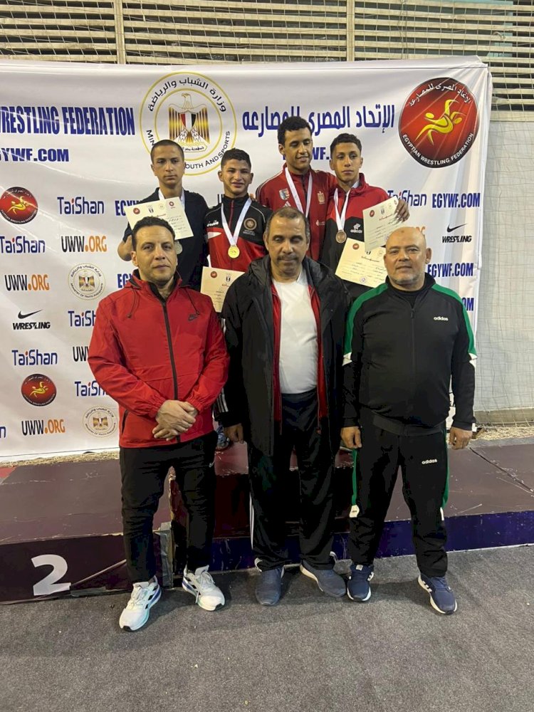 بطولة الجمهورية للمصارعة تهدى ناشئين المشروع القومي للموهبة بكفر الشيخ 6 ميداليات