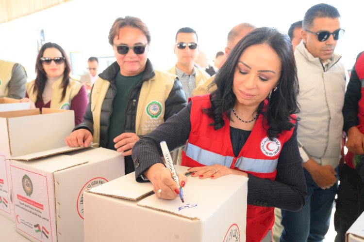 قافلة مساعدات من مجلس وزراء الشؤون الاجتماعية العرب لدعم أهالي قطاع غزة