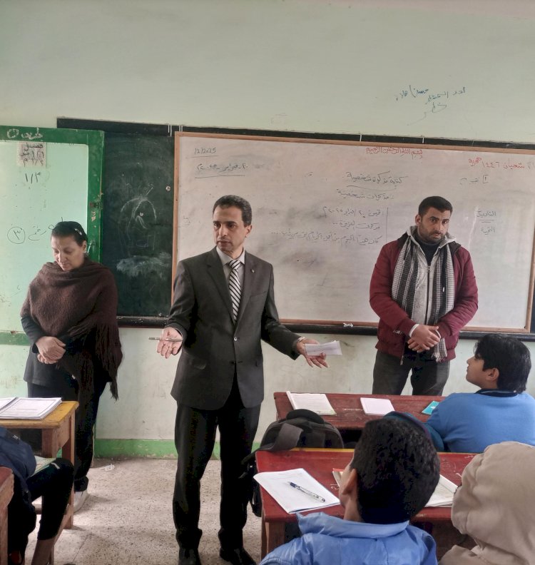 وكيل تعليم كفر الشيخ يتفقد المدارس ويتابع سير وانتظام  العملية التعليمية