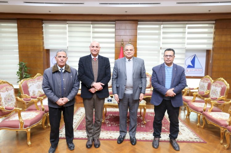 رئيس جامعة كفر الشيخ يستقبل نائب رئيس جامعة المنوفية لشئون التعليم والطلاب