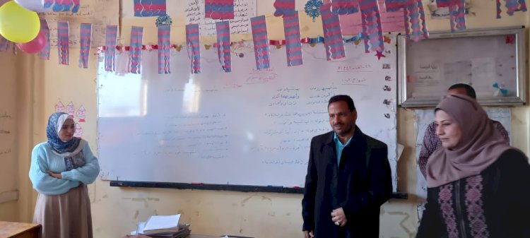 مدير عام تعليم أبوتشت يتفقد مدرسة الحبيلات الشرقية للتعليم الأساسي