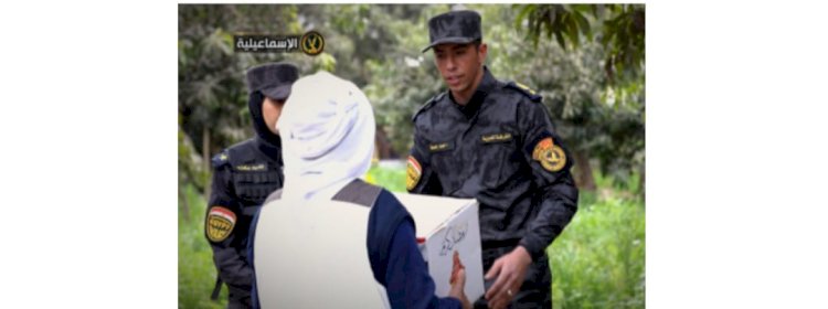 قطاع الأمن المركزى بالداخلية يوزع وجبات غذائية "بالمجان" على الأسر الأكثر إحتياجا