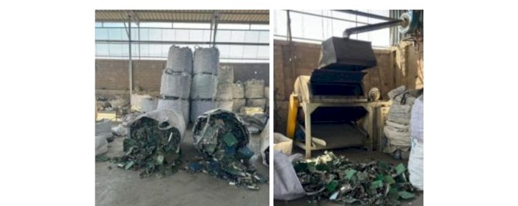 ضبط مصنع بالجيزة وبداخله كميات من النفايات الإلكترونية الخطرة