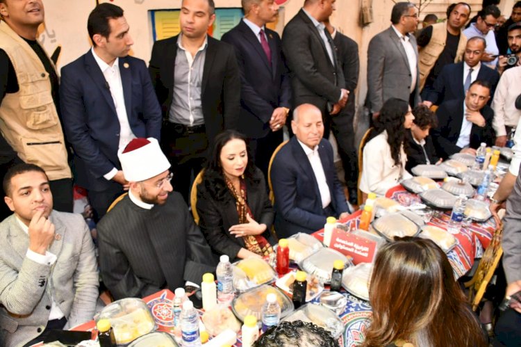 وزير الأوقاف حفل افطار  المطرية مشهد شعبي عبقري